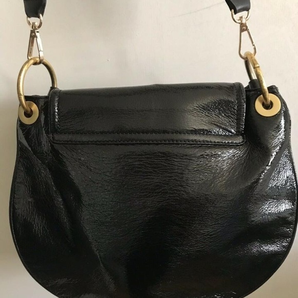 Cynthia Rowley Medium Black Patent Leather Cross B - Picture 2 of 8